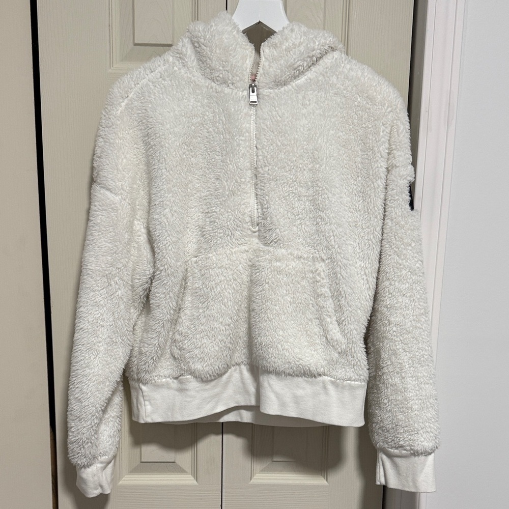 Calvin Klein Cozy White Fleece Hoodie